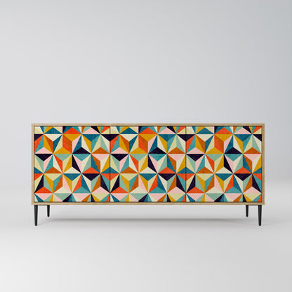 Credenza TESSELATE TREASURES a 3 ante in effetto rovere