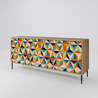 Credenza TESSELATE TREASURES a 3 ante in effetto rovere