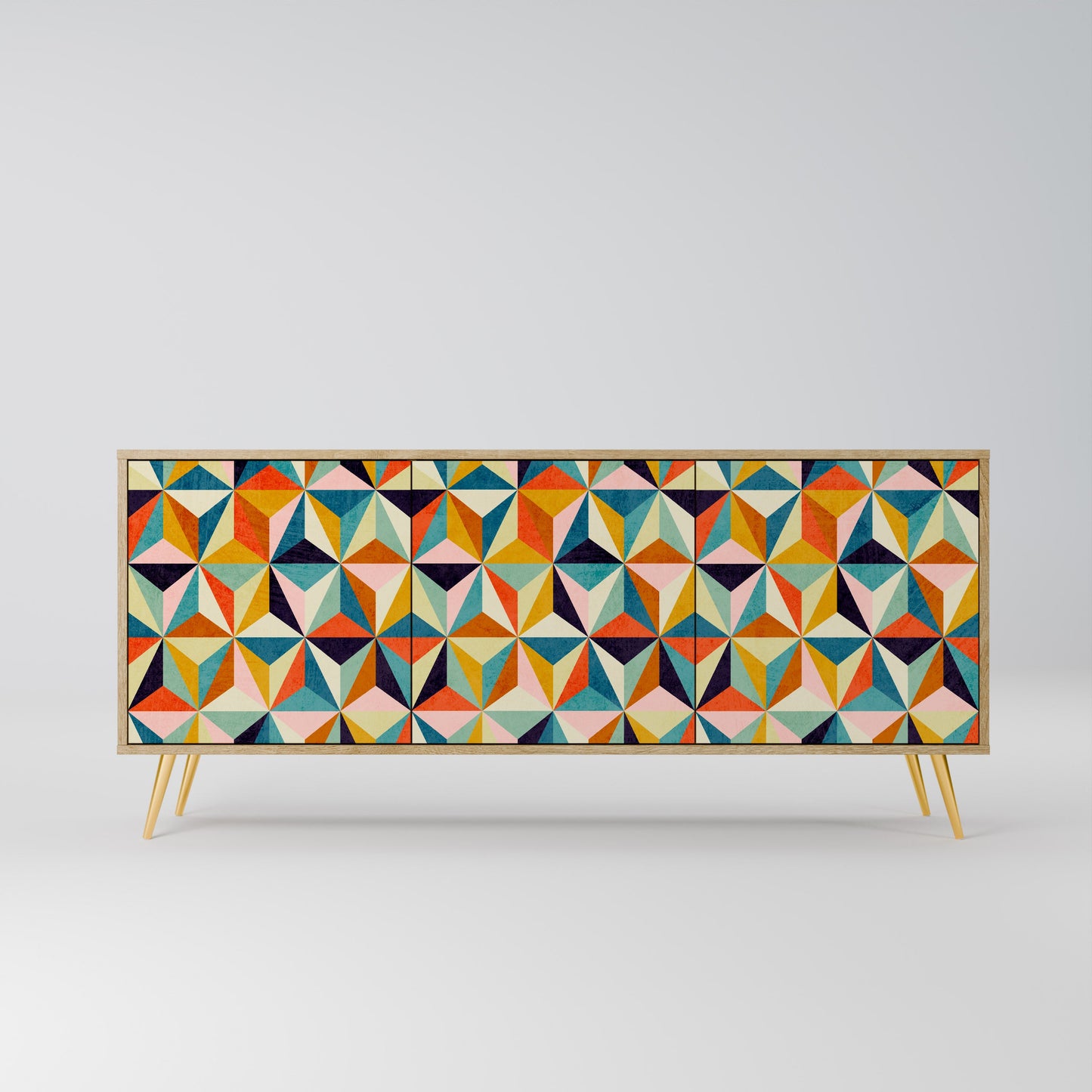 Credenza TESSELATE TREASURES a 3 ante in effetto rovere