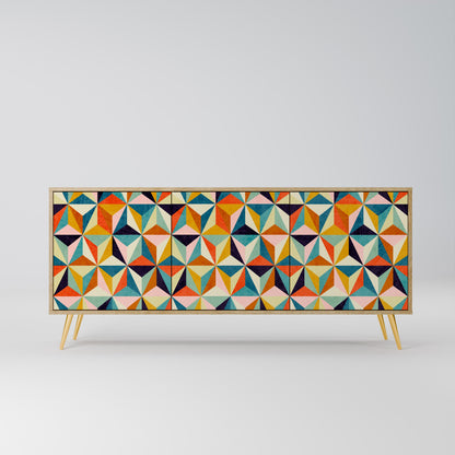 Credenza TESSELATE TREASURES a 3 ante in effetto rovere
