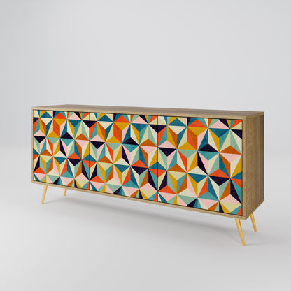Credenza TESSELATE TREASURES a 3 ante in effetto rovere