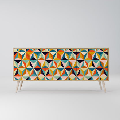 Credenza TESSELATE TREASURES a 3 ante in effetto rovere