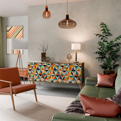 Credenza TESSELATE TREASURES a 3 ante in effetto rovere