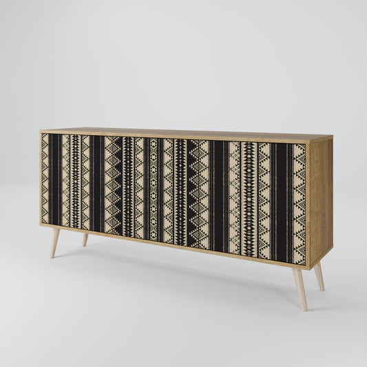 Credenza AZTEC a 3 ante effetto rovere