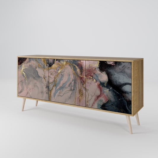 GILDED SWIRLS Madia a 3 Ante in Effetto Rovere