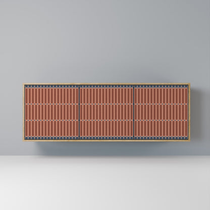 HYPNOTIC GATE 3-Door Sideboard in Oak Effect