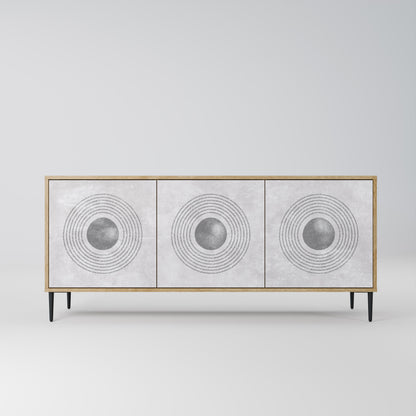SOLID CIRCLES 3-Door Sideboard in Oak Effect