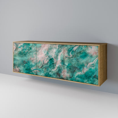 Credenza ABSTRACT ALCHEMY a 3 ante in effetto rovere