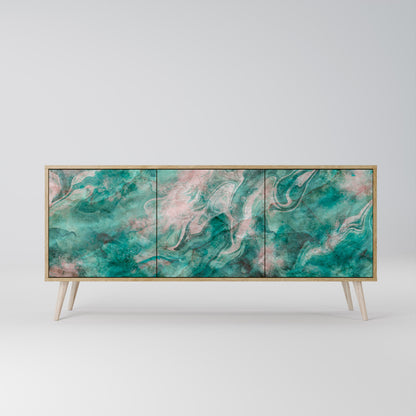 Credenza ABSTRACT ALCHEMY a 3 ante in effetto rovere