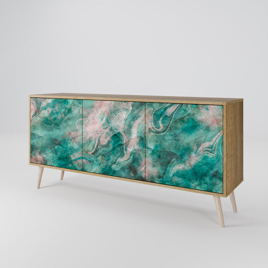 Credenza ABSTRACT ALCHEMY a 3 ante in effetto rovere