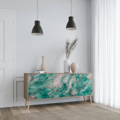 Credenza ABSTRACT ALCHEMY a 3 ante in effetto rovere