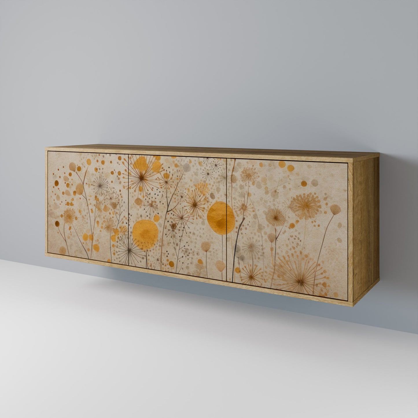 Credenza MORNING GLADE a 3 ante effetto rovere