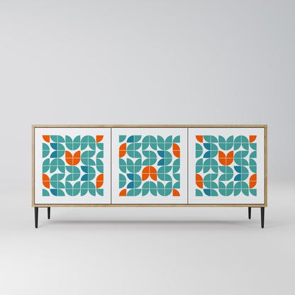 Credenza BE THE CHANGE a 3 ante in effetto rovere
