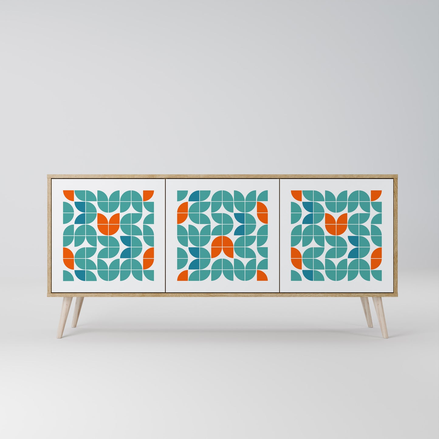 Credenza BE THE CHANGE a 3 ante in effetto rovere