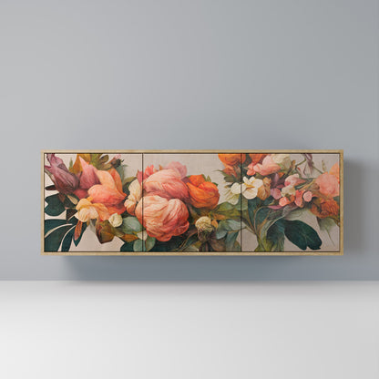 Credenza STYLISH BEAUTY a 3 ante in effetto rovere