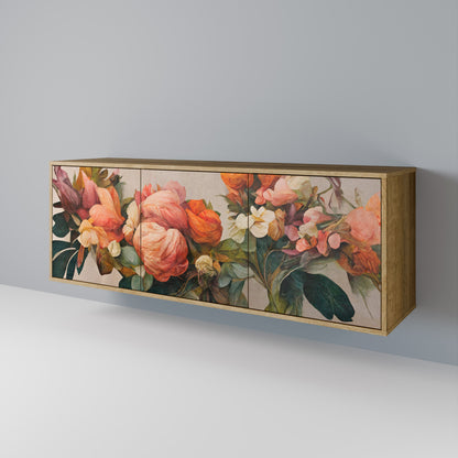 Credenza STYLISH BEAUTY a 3 ante in effetto rovere