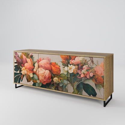 Credenza STYLISH BEAUTY a 3 ante in effetto rovere