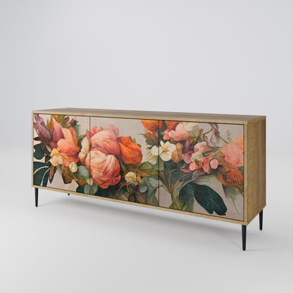 Credenza STYLISH BEAUTY a 3 ante in effetto rovere