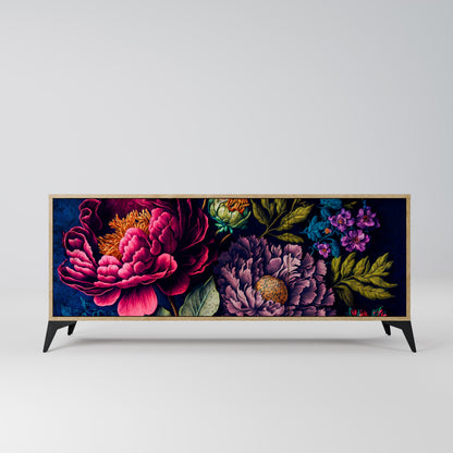Credenza BLOOMING ELEGANCE a 3 ante in effetto rovere