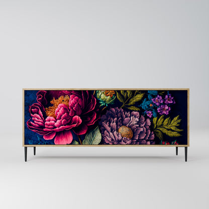 Credenza BLOOMING ELEGANCE a 3 ante in effetto rovere