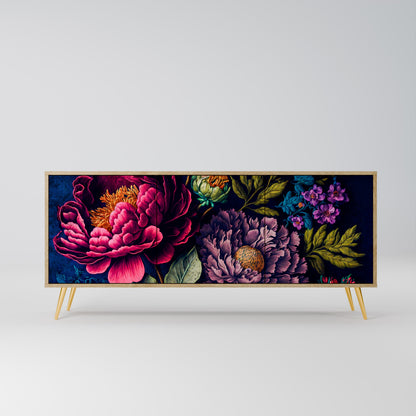 Credenza BLOOMING ELEGANCE a 3 ante in effetto rovere