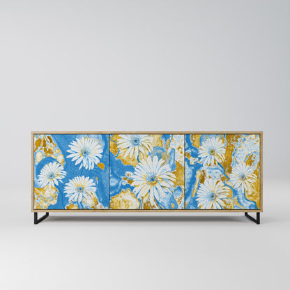 Credenza DAISY LUXE a 3 ante effetto rovere