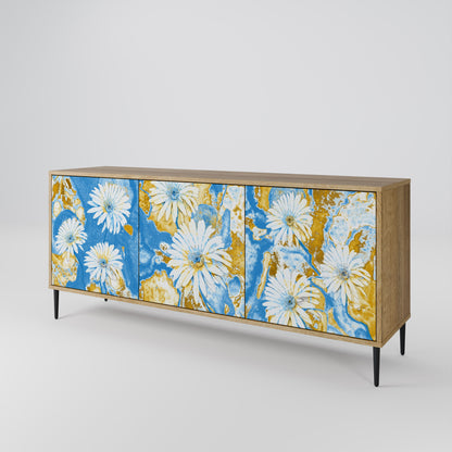 Credenza DAISY LUXE a 3 ante effetto rovere