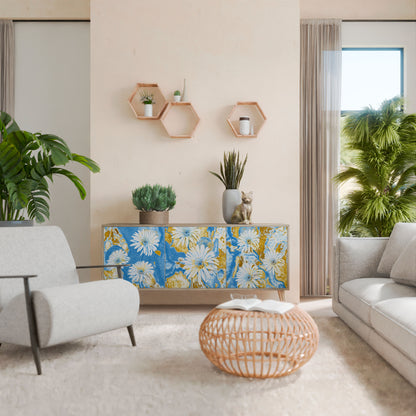 Credenza DAISY LUXE a 3 ante effetto rovere