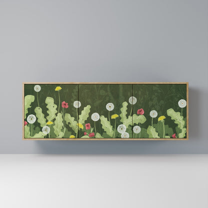 Credenza DANDELION AMUSE a 3 ante in effetto rovere