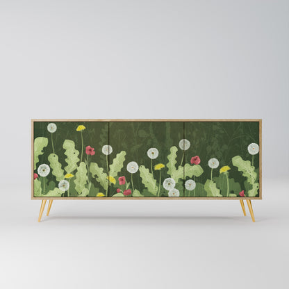 Credenza DANDELION AMUSE a 3 ante in effetto rovere