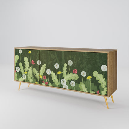 Credenza DANDELION AMUSE a 3 ante in effetto rovere