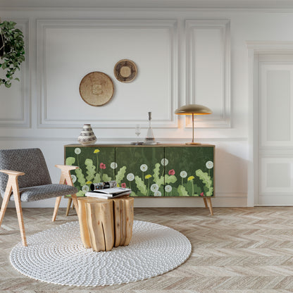 Credenza DANDELION AMUSE a 3 ante in effetto rovere