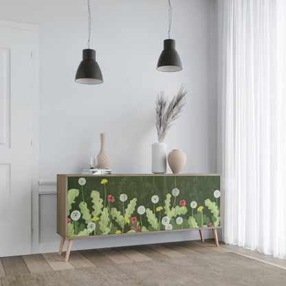 Credenza DANDELION AMUSE a 3 ante in effetto rovere