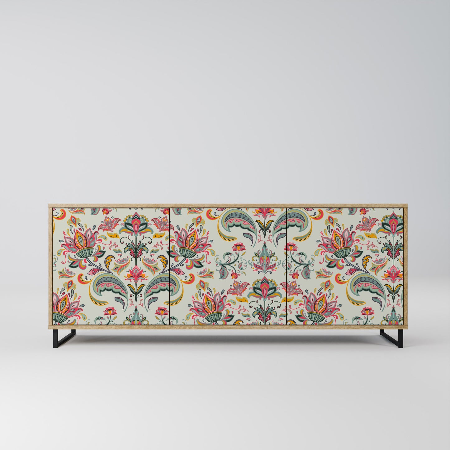 ORGANIC FOLKLORE 3-Door Sideboard in Oak Effect
