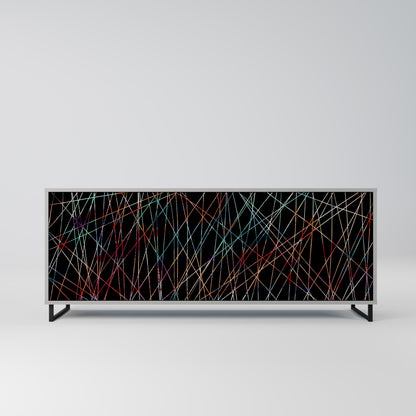 LUMINOUS SNARE 3-Door Sideboard in Grey Finish