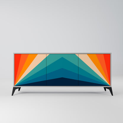 PRISM CONCUSSION 3-Door Sideboard in Grey Finish