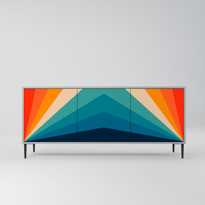 PRISM CONCUSSION 3-Door Sideboard in Grey Finish