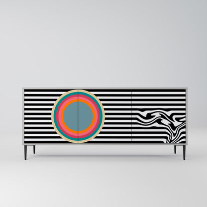 SPECTRA SHOWCASE 3-Door Sideboard in Grey Finish