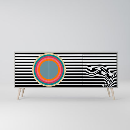 SPECTRA SHOWCASE 3-Door Sideboard in Grey Finish