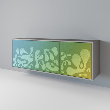 IRREGULAR BLUE 3-Door Sideboard in Grey Finish