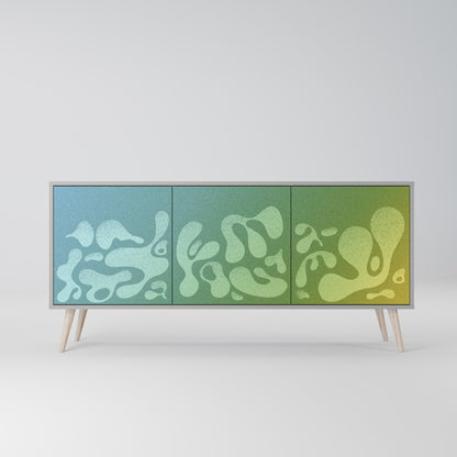 IRREGULAR BLUE 3-Door Sideboard in Grey Finish