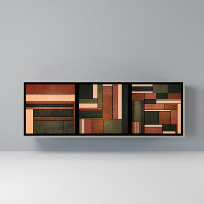 FIGURES OF NATURE 3-Door Sideboard in Grey Finish