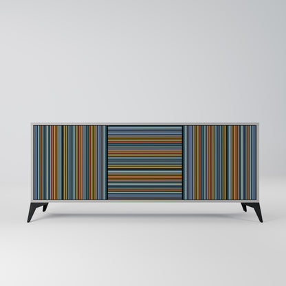 LINEOUT SPECTRUM 3-Door Sideboard in Grey Finish