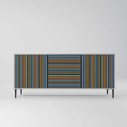 LINEOUT SPECTRUM 3-Door Sideboard in Grey Finish