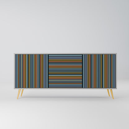 LINEOUT SPECTRUM 3-Door Sideboard in Grey Finish