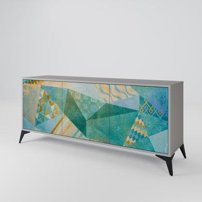SPECTRUM SPLENDOR 3-Door Sideboard in Grey Finish