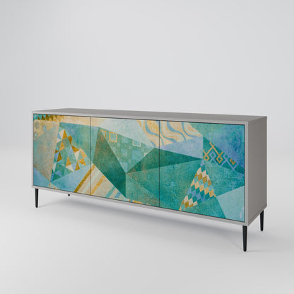 SPECTRUM SPLENDOR 3-Door Sideboard in Grey Finish