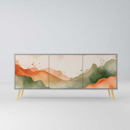 WATERCOLOUR PEAKS 3-Door Sideboard in Grey Finish