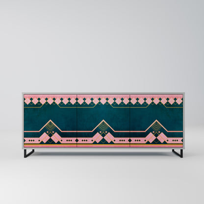 Credenza a 3 ante ROYAL COMPOSITION in finitura grigia