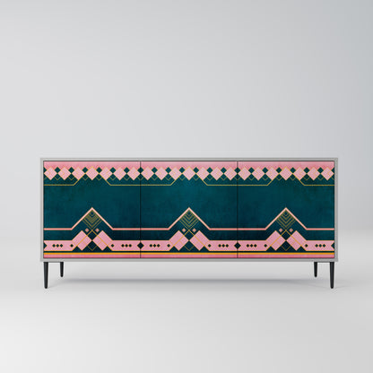 Credenza a 3 ante ROYAL COMPOSITION in finitura grigia